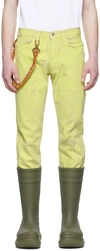 Notsonormal Yellow High Trousers In Neon Giallo