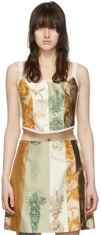 Maiden Name Ssense Exclusive Beige Juliette Camisole In Patchwork