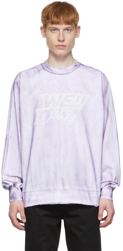 We11 Done Purple Cotton Long Sleeve T-shirt