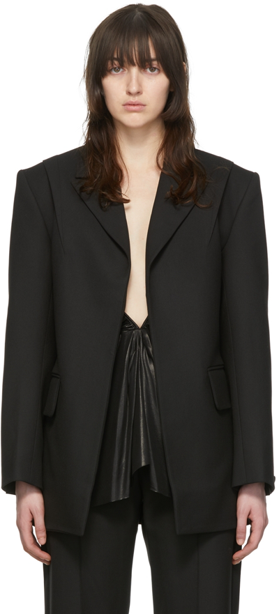 Aleksandre Akhalkatsishvili Single-breasted Oversized Blazer In Schwarz