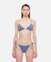 Lido Venti Triangle Self-tied Bikini In Blue