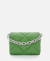 Stand Studio Brynn Quilted Leather Chain Shoulder Bag In Green