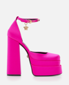 Versace Pink Medusa Aevitas Platform Heels In Pink