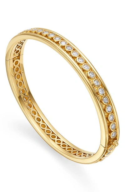 Temple St Clair 18k Yellow Gold Celestial Diamond Eternity Bangle Bracelet