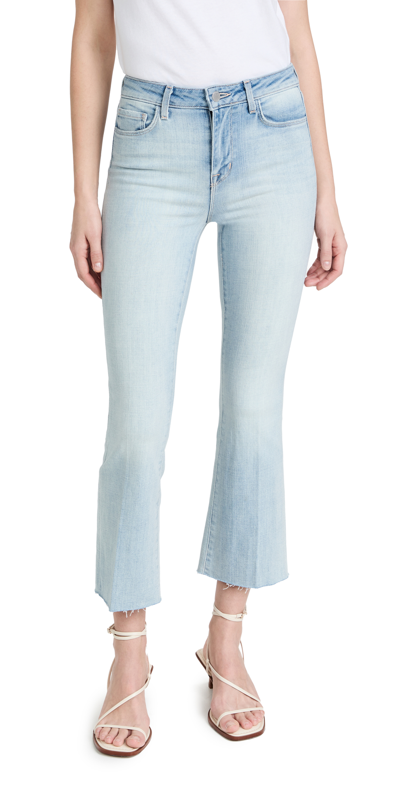 L Agence Kendra High Waist Crop Flare Jeans In Denim