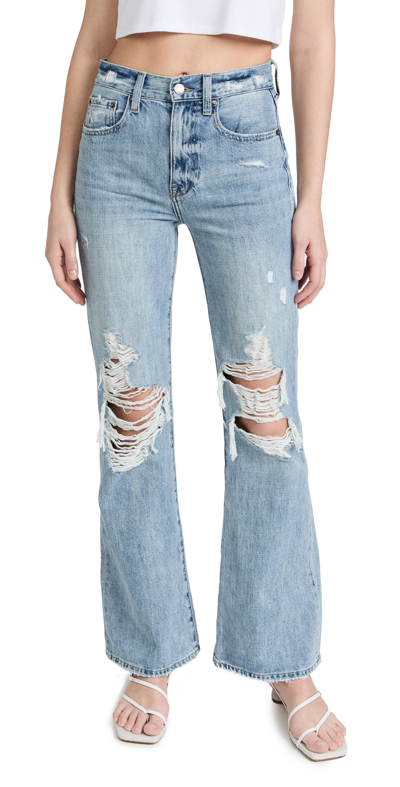Pistola Denim Stevie High Rise Flare Jeans In Palms Distressed