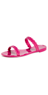 Stuart Weitzman Women's Sawyer Jelly Braided Strap Slide Sandals In Orchid