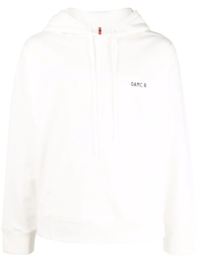 Oamc Abstract Print White Hoodie