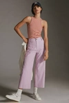 Maeve The Colette Cropped Wide-leg Pants In Purple