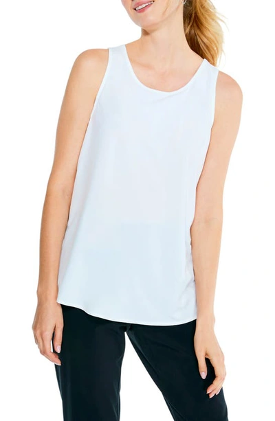 Nic + Zoe Tech Stretch Recycled Polyester Blend Tank In Paper White