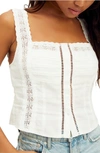 Free People Maggie Lace Tank Top In Ivory