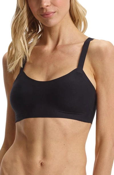 Commando Butter Soft-support Back-closure Bralette In Black