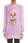 GIVENCHY X JOSH SMITH OVERSIZE MOHAIR BLEND GRAPHIC SWEATER