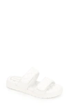 Kenneth Cole New York Nova Two Band Slide  Womens Open Toe Slip On Slide Sandals In White