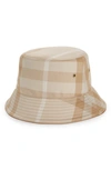 BURBERRY GIANT CHECK COTTON CANVAS BUCKET HAT