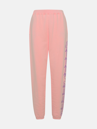 Aries Pink Cotton Column Trousers