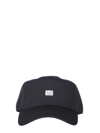 C.p. Company Chrome Logo-patch Shell Cap In Black