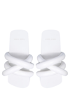 Yume Yume Crossover Strap Sliders In White