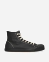 Maison Margiela Black Canvas Tabi High-top Sneakers In Black