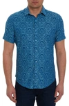 Robert Graham Bayview Woven Shirt In Teal