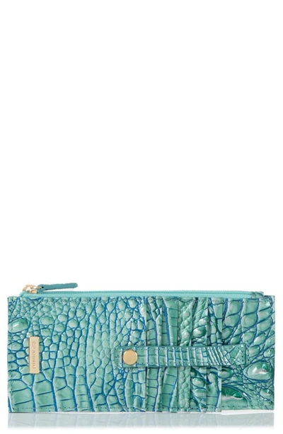 Brahmin Credit Card Ombre Melbourne Leather Wallet In Seafoam