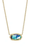 Kendra Scott Elisa Birthstone Pendant Necklace In Gold Bronze Turquoise