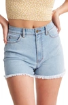 Billabong So Cheeky High Waist Denim Shorts In Blue