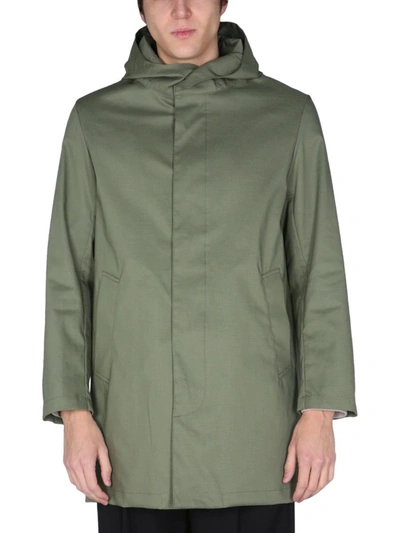 Mackintosh Chryston Short Hooded Coat In Green