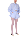 Patou Logo-embroidered Cotton Shorts In Azure