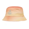 Isabel Marant Haley Cloudy Cotton Logo Bucket Hat In Tangerine