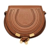 Chloé Mini Marcie Leather Crossbody Bag In Brown