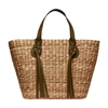 Ulla Johnson Seaview Leather-trimmed Straw Tote In Natural