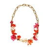 La Doublej Flora Necklace In Multicolor Rosa Arancio Bianco