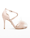 Badgley Mischka Women's Tessica Tulle Bow High Heel Sandals In Soft Blush