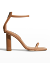 Natori Glow Nappa Leather Block Heel Sandal In Doe