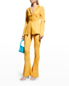 Jacquemus La Veste Melo Wool Open Back Blazer In Orange