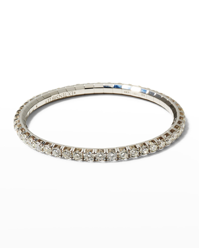 Ex-tensible White Gold Stretch Diamond Tennis Bracelet, 9.05tcw