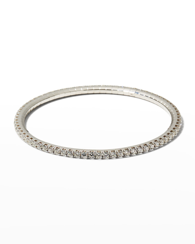 Ex-tensible White Gold Stretch Diamond Tennis Bracelet, 3.35tcw