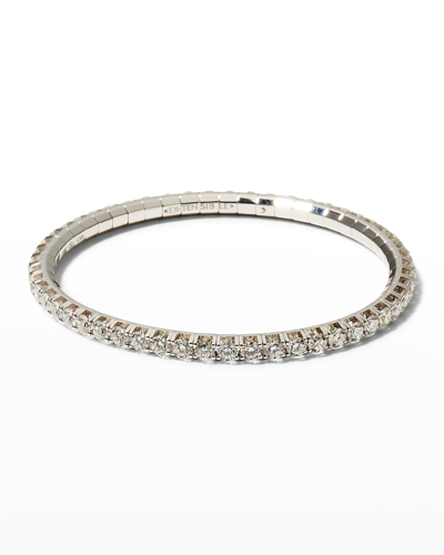 Ex-tensible White Gold Stretch Diamond Tennis Bracelet, 7.3tcw
