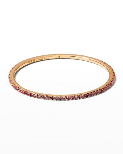 Ex-tensible Rose Gold Stretch Pink Sapphire Tennis Bracelet