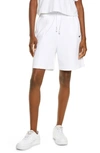 Nike Women's  Sportswear Essential Fleece High-rise Shorts In White