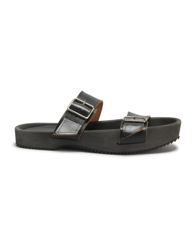 Dries Van Noten Men's Buckle Slide Sandals In Black