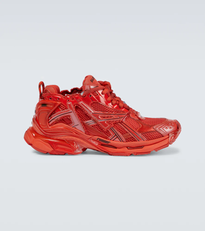 Balenciaga Monocolour Runner Low-top Sneakers In Red