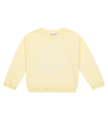 Bonpoint Aimery Embroidered Cotton Sweater In Yellow