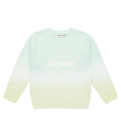 Bonpoint Kids' Tonino Dégradé Cotton Sweater In Lagon