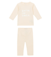 Bonpoint Baby Teodoro Printed Cotton Top And Pants Set In Ivory