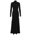 Victoria Beckham Open-back Stretch-knit Maxi Dress In Black