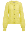 GANNI MOHAIR AND WOOL-BLEND CARDIGAN