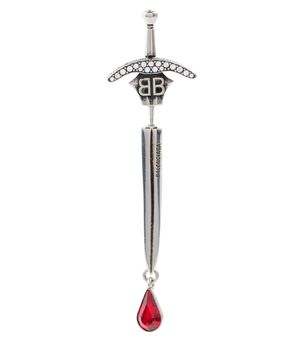 BALENCIAGA ピアス ソード sword Goth Sword Earring in Silver | Balenciaga CA