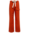 Stella Mccartney High-rise Cotton Twill Cargo Pants In Chilli Red